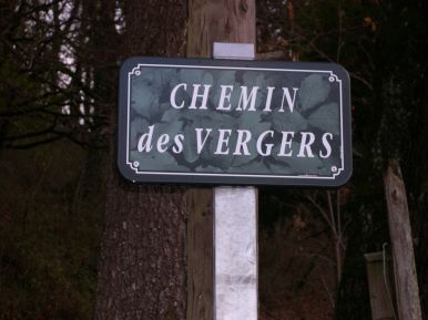 panneau chemin des Vergers