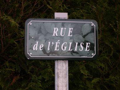 panneau rue de l'église